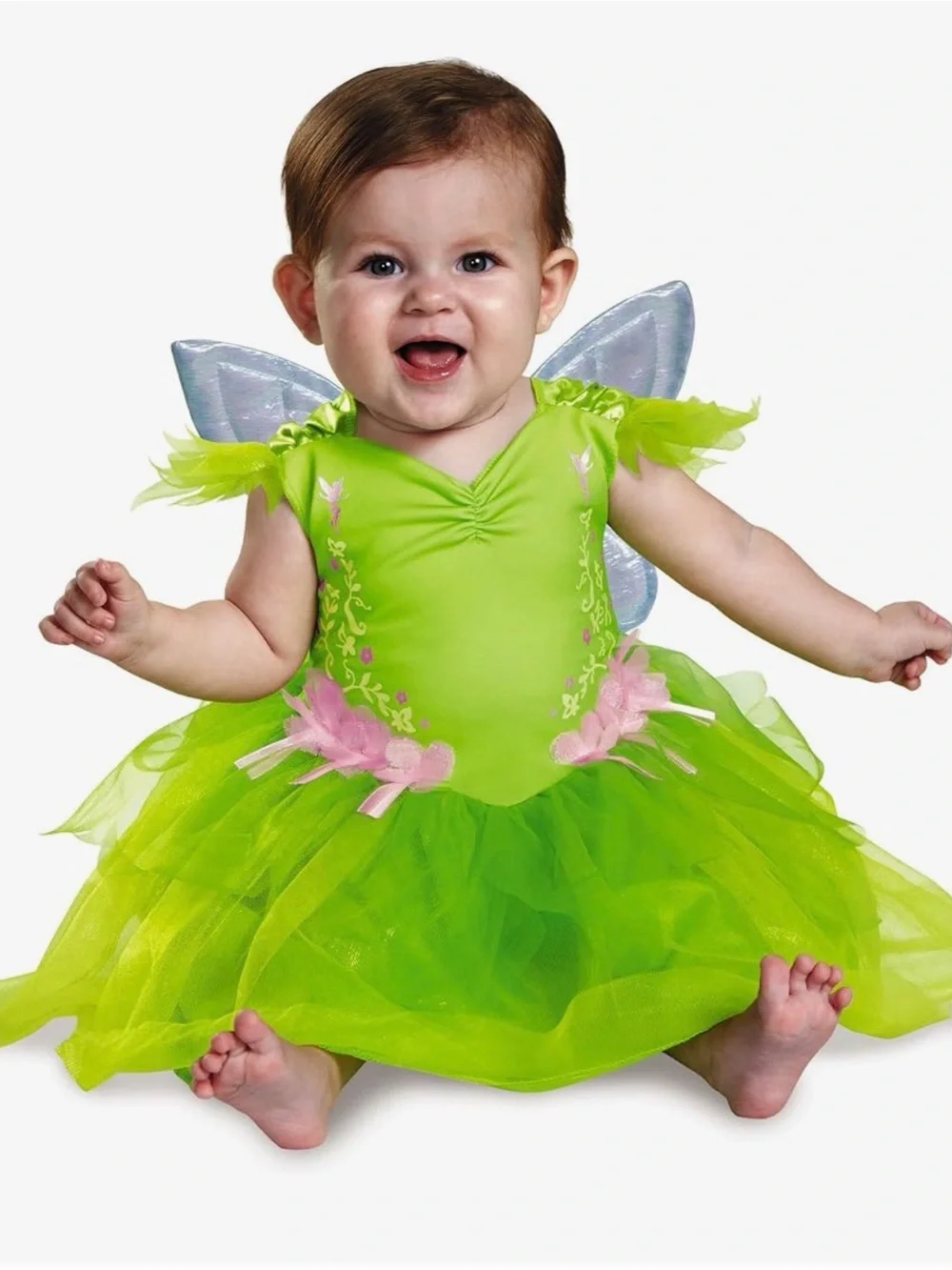 Tinkerbell Green and Pink Infant Dress with Wings